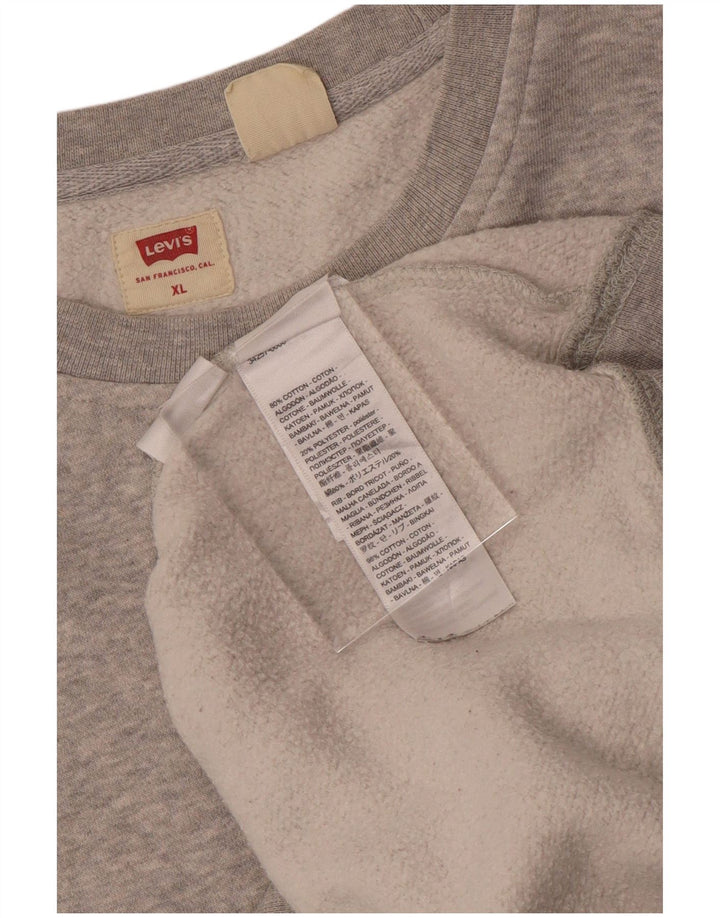 LEVI'S Γυναικείο φούτερ μεγάλου μεγέθους Jumper UK 18 XL Γκρι βαμβακερό