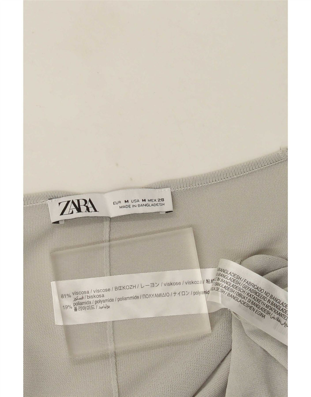 Zara Γυναικείο Longline Ζακέτα πουλόβερ UK 14 Μεσαίο γκρι βισκόζη