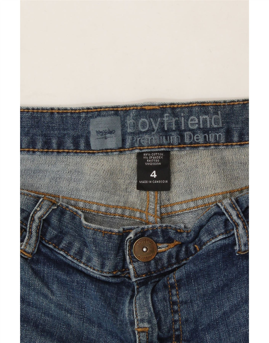 MOSSIMO Womens Boyfriend Denim Shorts US 4 Small W28 Blue Cotton Vintage Mossimo and Second-Hand Mossimo from Messina Hembry 