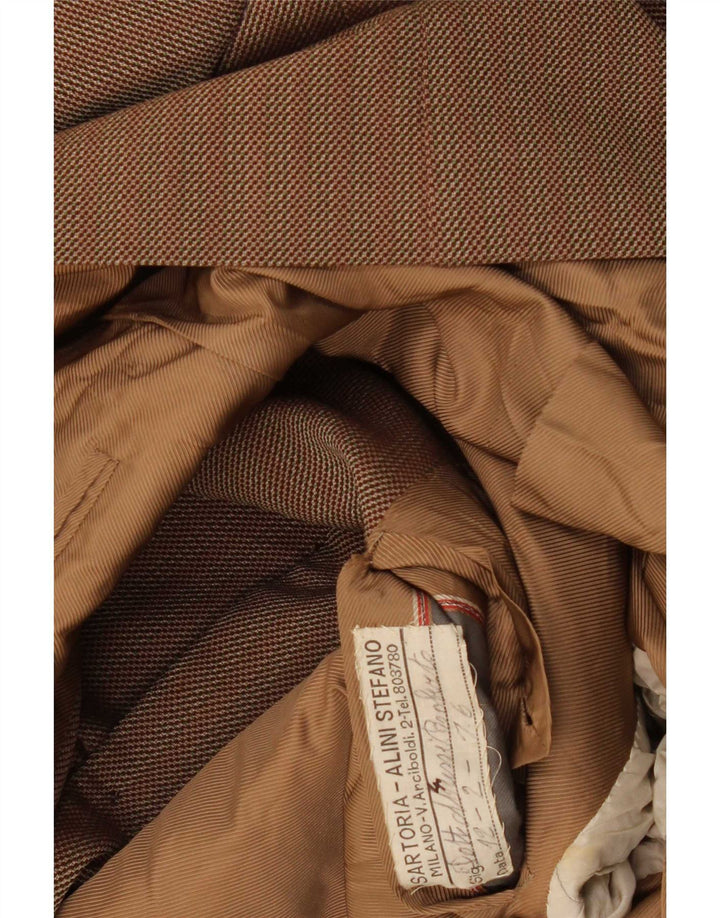Vintage ανδρικό σακάκι 3 κουμπιών blazer UK 36 Small καφέ ριγέ Classic
