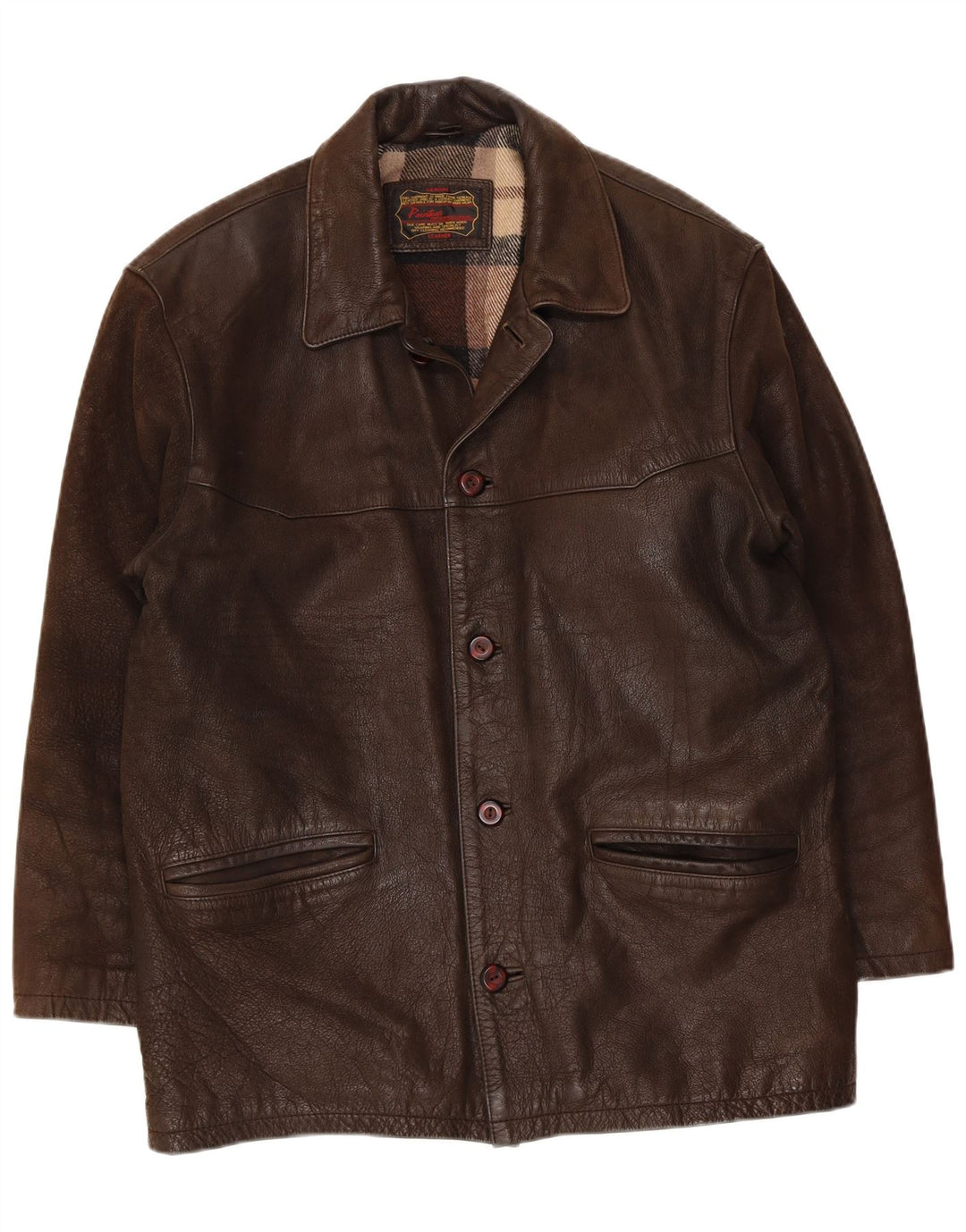 Ανδρικό Δερμάτινο Μπουφάν Pointers UK 40 Large Brown