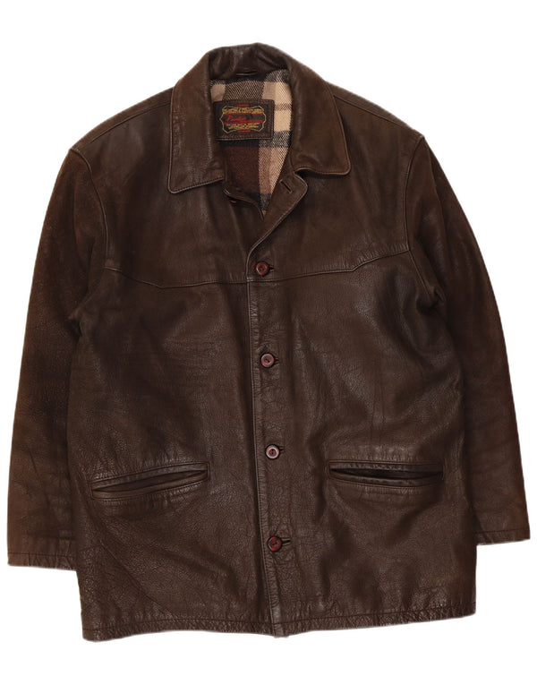Ανδρικό Δερμάτινο Μπουφάν Pointers UK 40 Large Brown