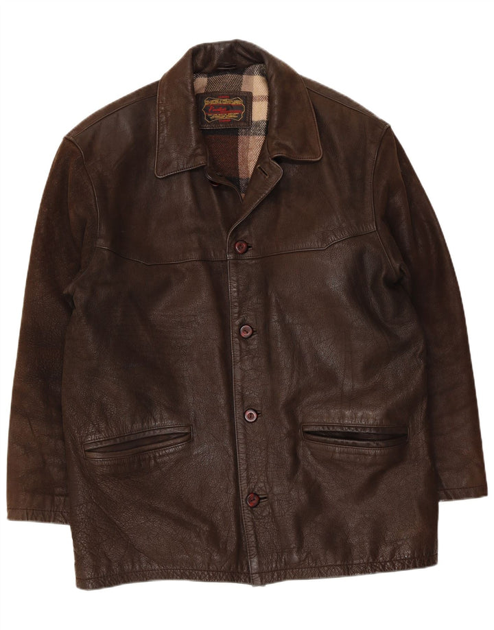 Ανδρικό Δερμάτινο Μπουφάν Pointers UK 40 Large Brown