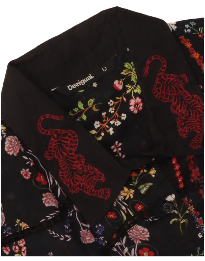 Desigual Γυναικείο Πουκάμισο UK 14 Medium πολύχρωμο Floral