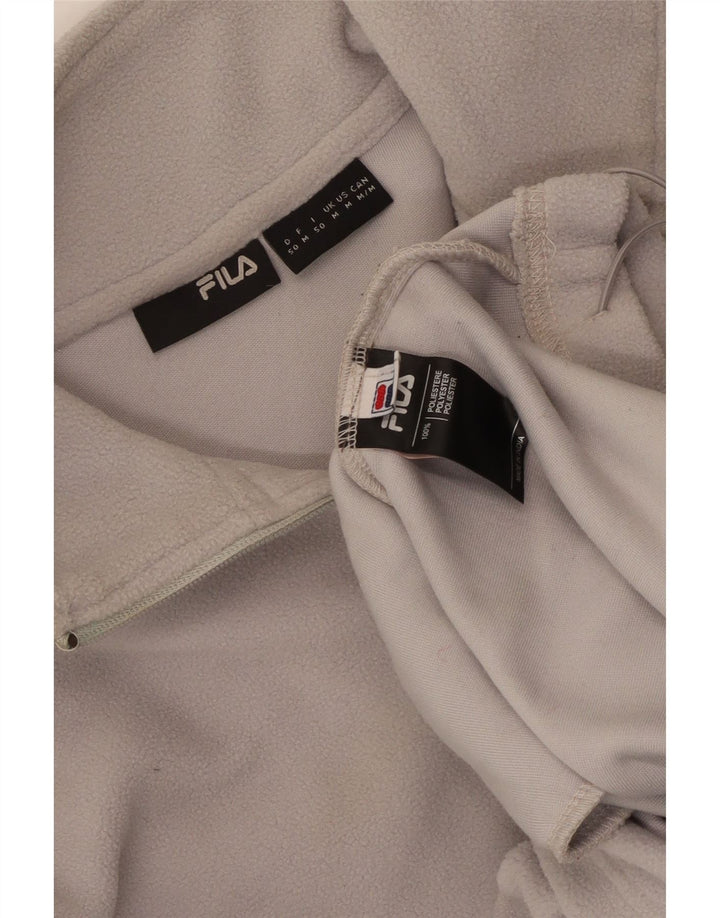 Fila Ανδρικό φερμουάρ Fleece Jumper Μεσαίου Γκρι Πολυεστέρας