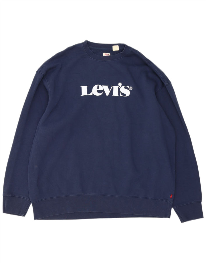 Ανδρικό φούτερ με γραφικά Relaxed Levi's Jumper XL Navy Blue Cotton
