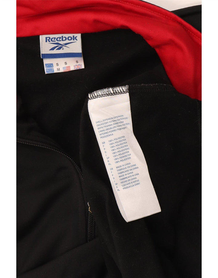 Ανδρική φόρμα γυμναστικής Reebok Graphic Loose Fit Top Jacket Μικρό μαύρο πολυεστέρα