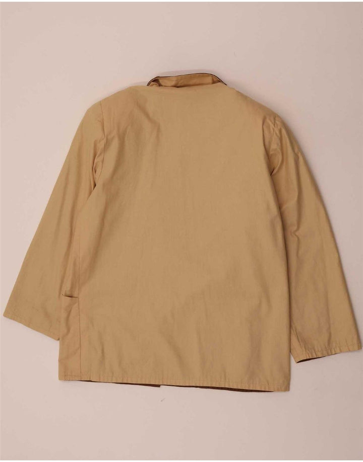 Vintage γυναικείο σακάκι με 2 κουμπιά σακάκι UK 16 Large Brown Colourblock