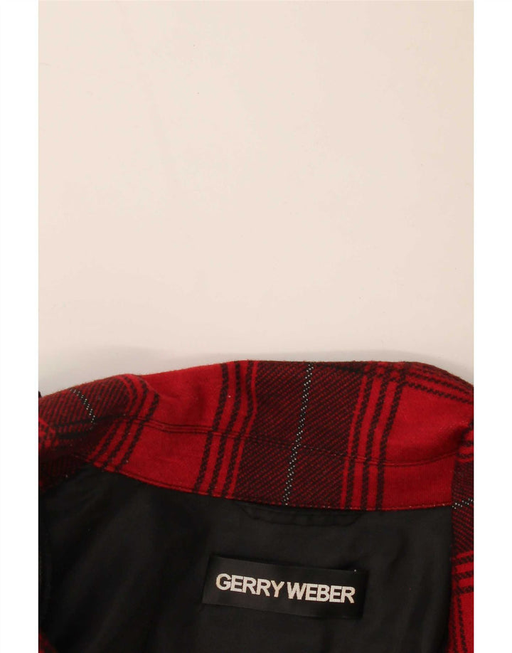Gerry Weber Γυναικείο σακάκι 2 κουμπιών UK 12 Medium Red Check