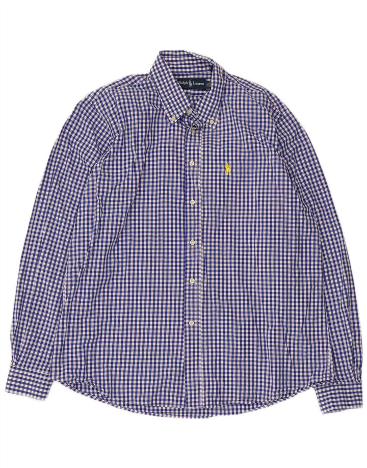 Ανδρικό πουκάμισο Ralph Lauren XL Blue Gingham Cotton