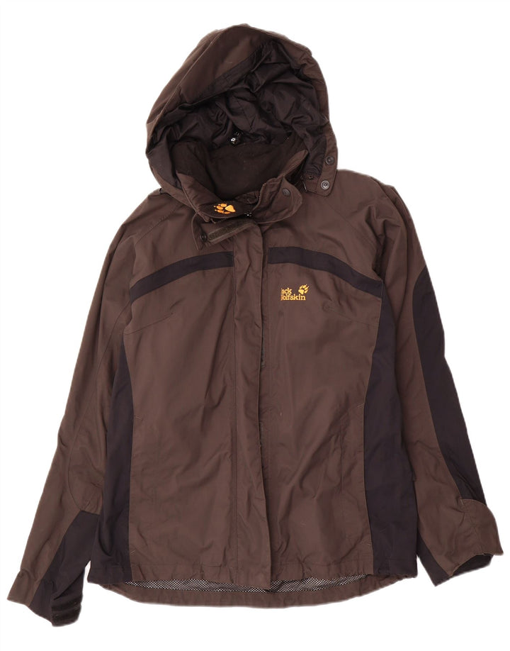 Jack Wolfskin Γυναικείο Μπουφάν βροχής Oversized UK 12/14 Μεσαίο Καφέ
