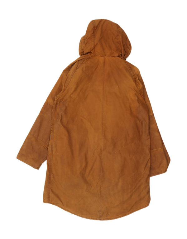 Barbour Mens Longshoreman Hooded Pullover Waxed Jacket UK 36 Small Brown