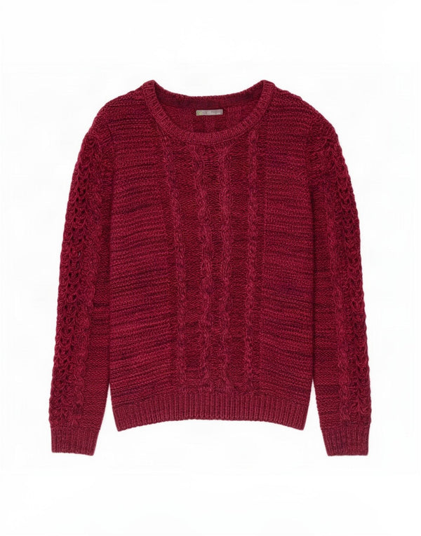 Marks & Spencer Γυναικείο πουλόβερ με λαιμόκαυστο UK 12 Medium Pink Flecked