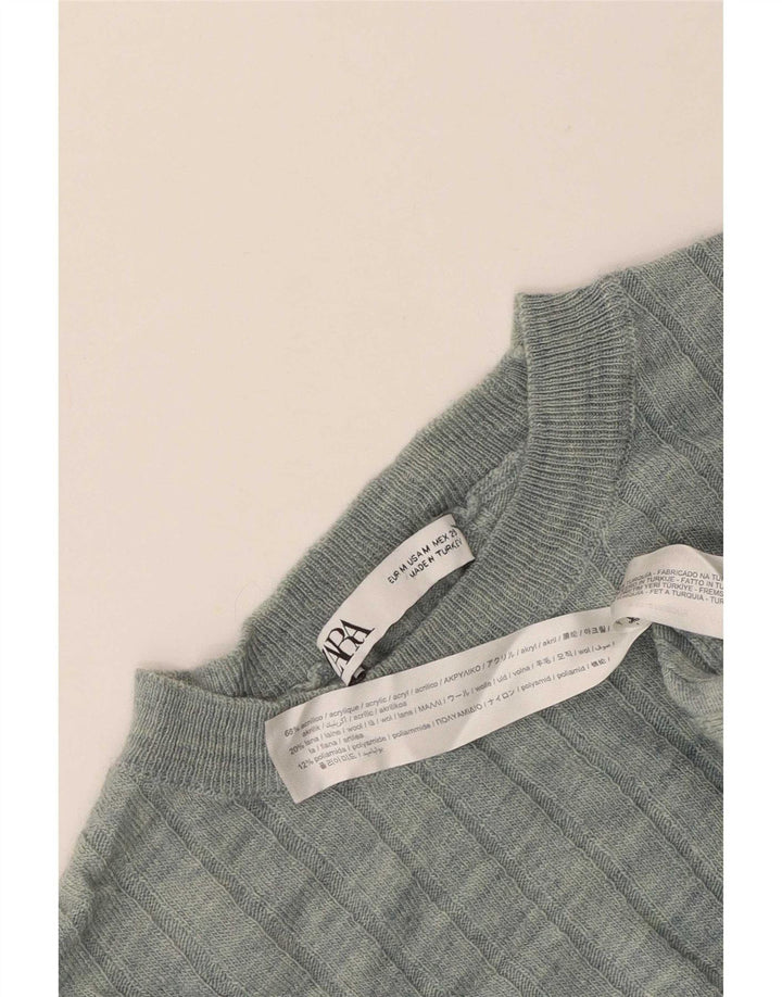 Ανδρικό πουλόβερ Zara Crew Neck Jumper Μεσαίο πράσινο ακρυλικό