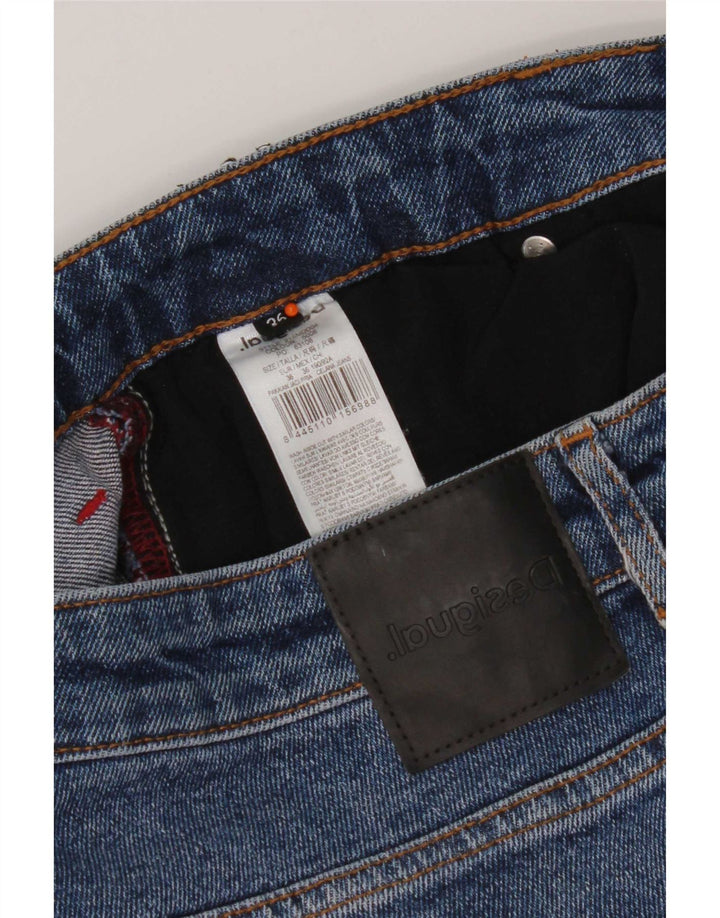 Ανδρικό τζιν Desigual Distressed Straight W36 L32 Μπλε βαμβακερό