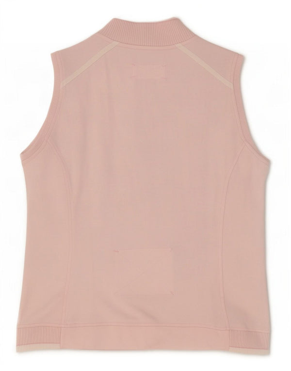 Champion Womens Easy Fit Αμάνικο Top Jacket UK 14 Medium Pink