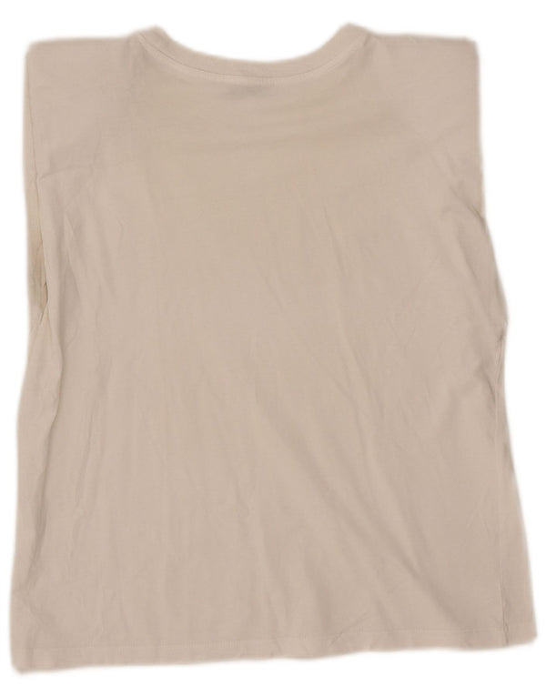 Zara Γυναικείο Γιλέκο Τοπ UK 10 Small White Βαμβακερό