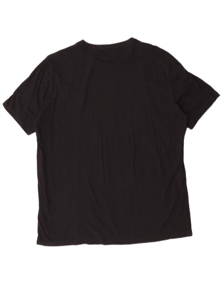 MUSTANG Ανδρικό γραφικό T-Shirt Top XL Μαύρο βαμβακερό