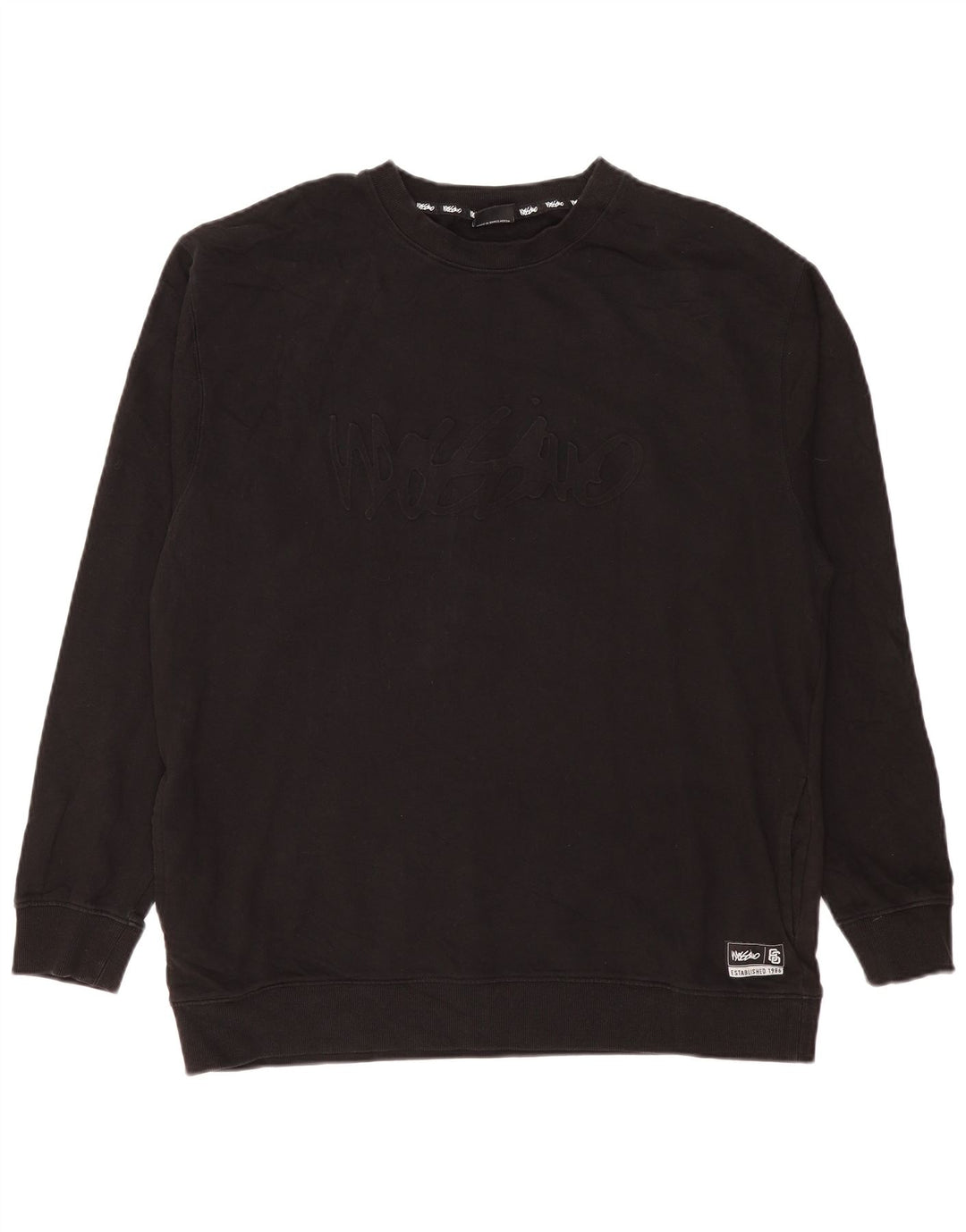 MOSSIMO Ανδρικό γραφικό φούτερ Jumper XL Μαύρο βαμβακερό