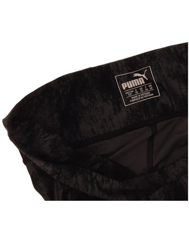 Puma Γυναικεία Κάπρι Κολάν UK 10 Small Black Tie Dye