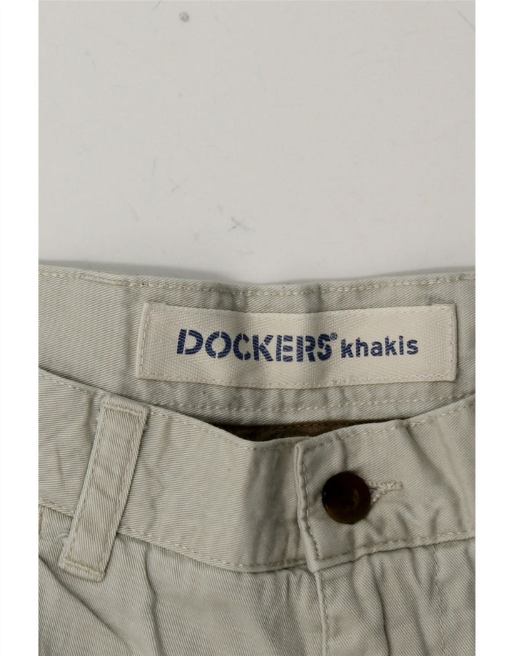 DOCKERS Ανδρικό Σορτς Chino Khakis W34 Μεγάλο Μπλε Βαμβακερό
