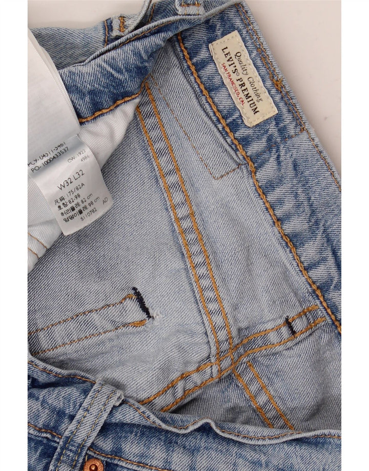 Ανδρικό τζιν Levi's Distressed Straight W32 L32 Μπλε βαμβακερό