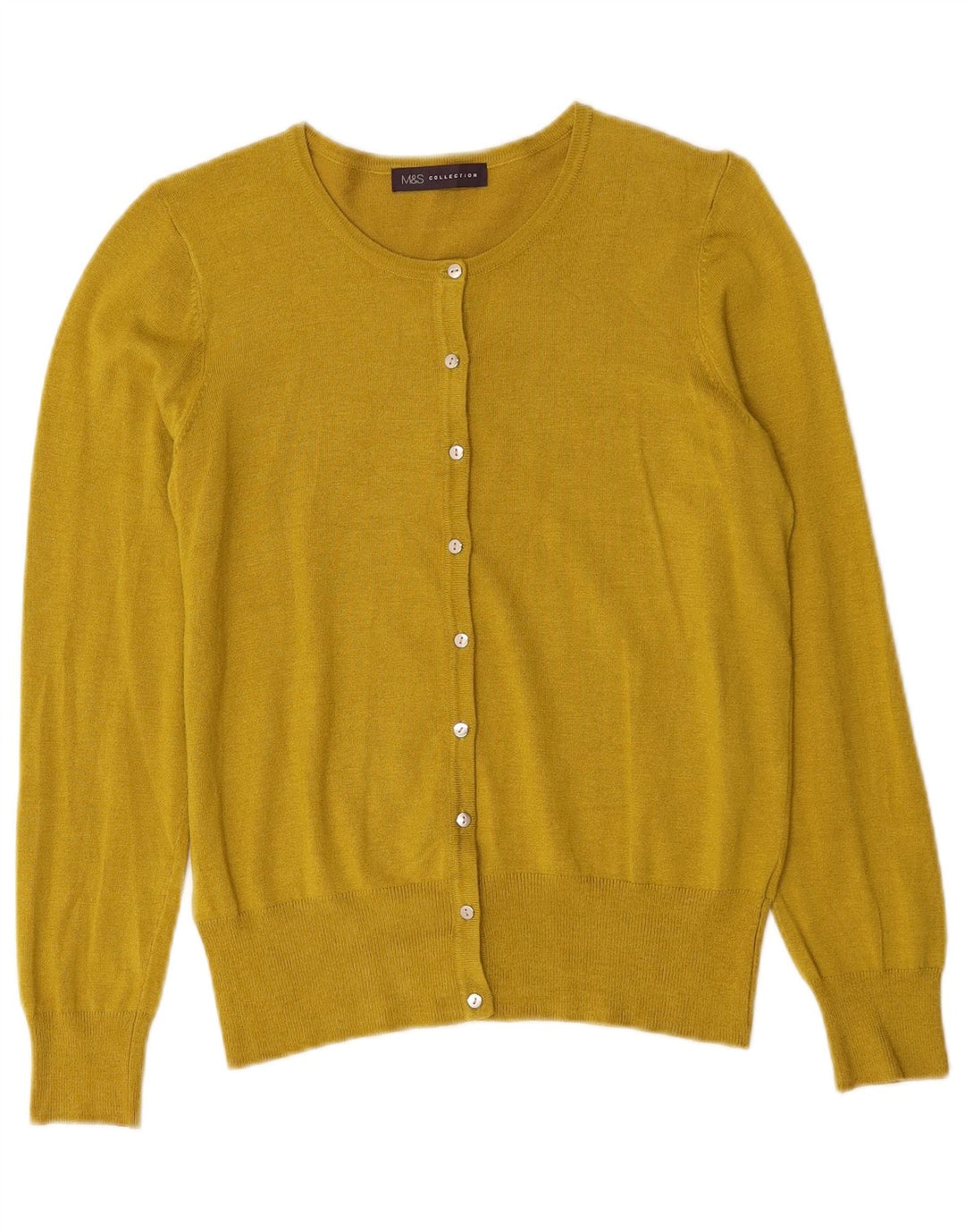 Γυναικείο πουλόβερ με ζακέτα MARKS & SPENCER UK 10 Small Yellow