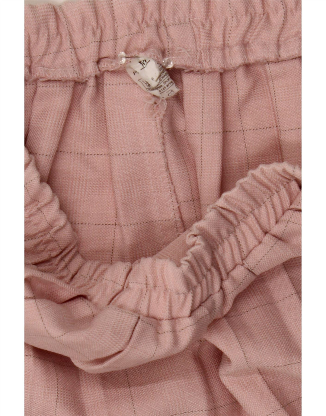 VINTAGE Womens Pleated Skirt Medium W30 Pink Check Polyester Vintage Vintage and Second-Hand Vintage from Messina Hembry 