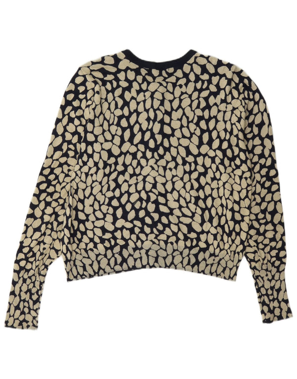 Marks & Spencer Γυναικεία Ζακέτα πουλόβερ UK 14 Medium Black Geometric