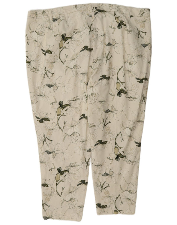 Marks & Spencer Γυναικείο κοστούμι Crop Παντελόνι UK 24 4XL W44 L26 Beige Floral