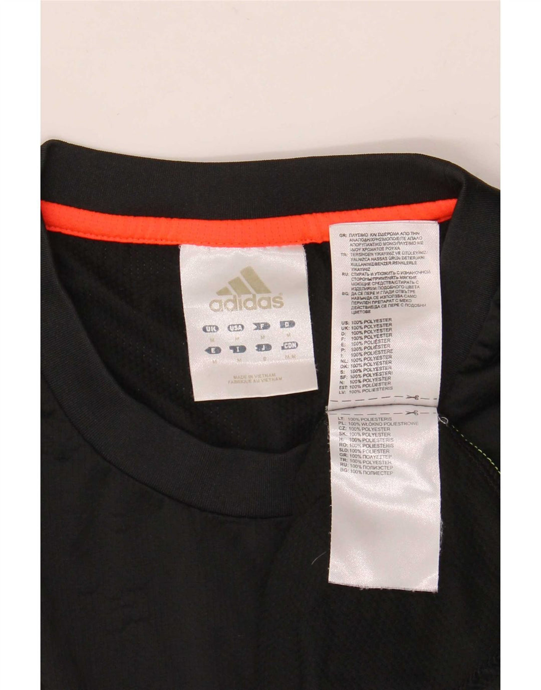 Ανδρικό γραφικό T-Shirt Adidas Top Medium Black Colourblock Πολυεστέρας