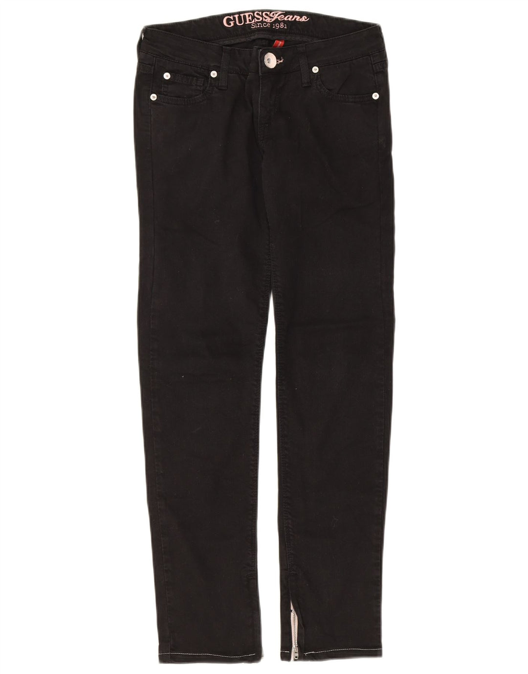 GUESS Γυναικείο Slim Jeans W26 L28 Μαύρο βαμβακερό