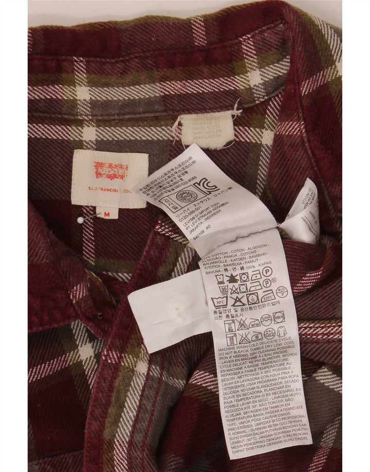 Ανδρικό φανελένιο πουκάμισο Levi's, μεσαίο μπορντό, βαμβακερό