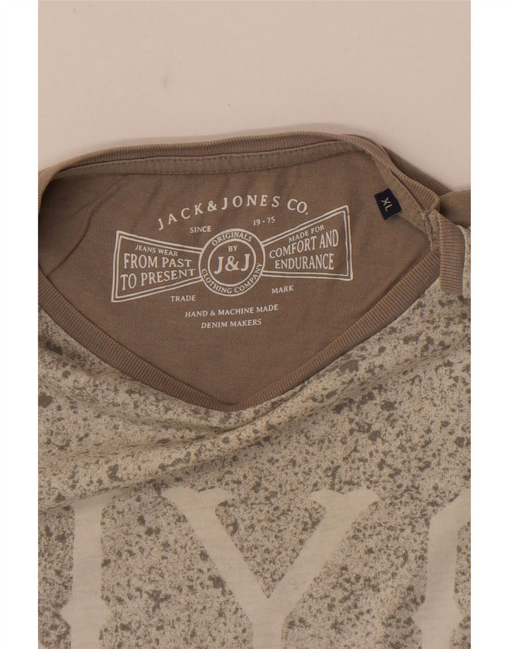 Jack & Jones Ανδρικό γραφικό T-Shirt Top XL Grey
