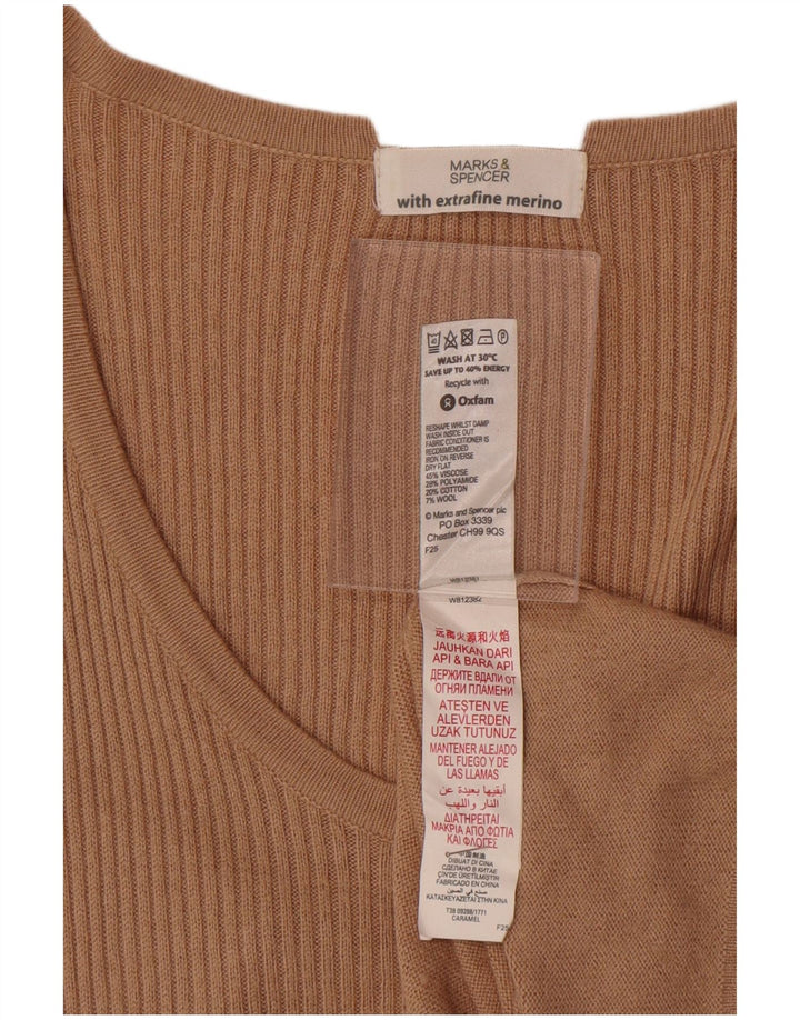 Marks & Spencer Γυναικείο Φόρεμα Jumper UK 14 Medium Beige Viscose
