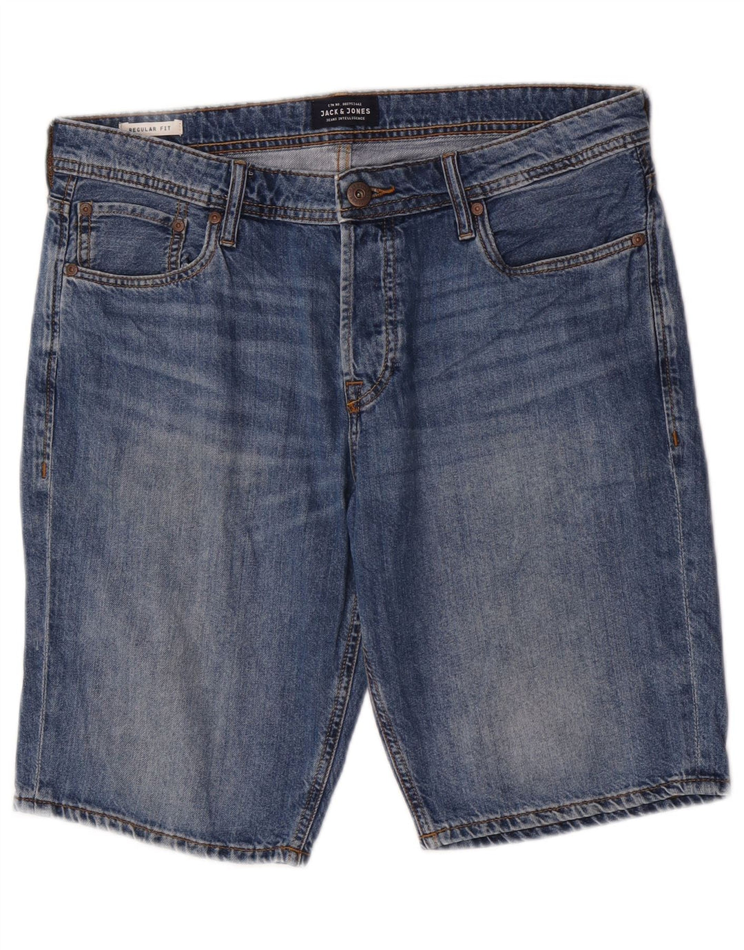 Jack & Jones Ανδρικό τζιν σορτς με κανονική εφαρμογή μεγάλο W34 μπλε