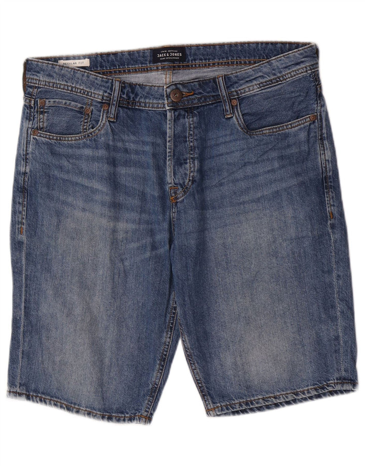 Jack & Jones Ανδρικό τζιν σορτς με κανονική εφαρμογή μεγάλο W34 μπλε
