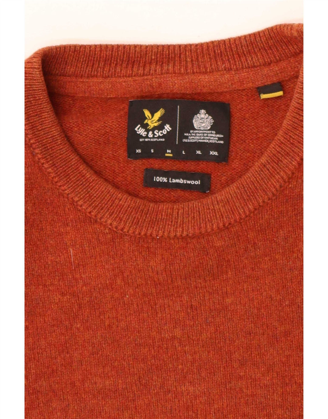 Ανδρικό πουλόβερ Lyle & Scott Loose Fit Crew Neck Jumper Medium Orange