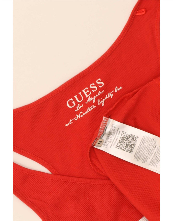 Γυναικείο γραφικό γιλέκο Guess UK 12 μεσαίο κόκκινο βαμβακερό