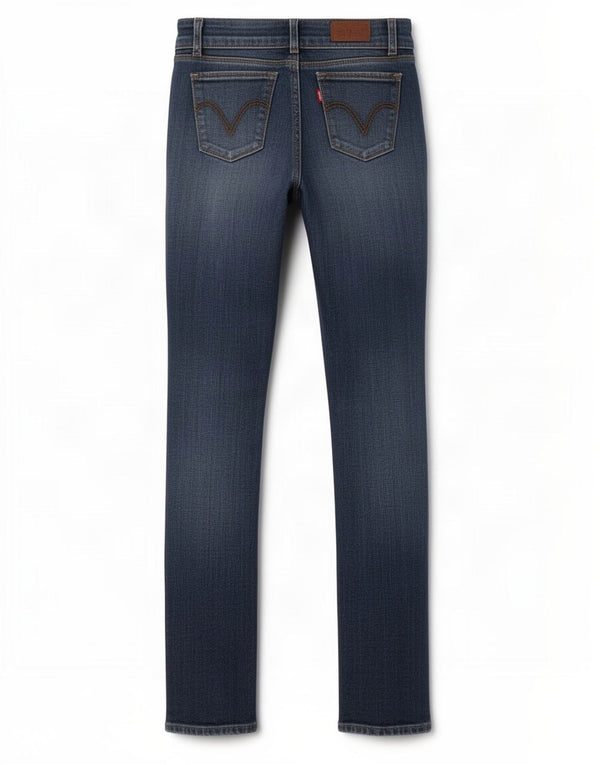 Levi's Womens 571 Slim Jeans W30 L34 Navy Blue Cotton