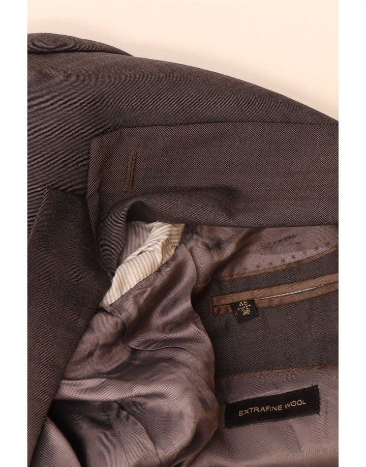 Massimo Dutti Ανδρικό μπουφάν σακάκι με 2 κουμπιά EU 48 Μεσαίο γκρι μαλλί