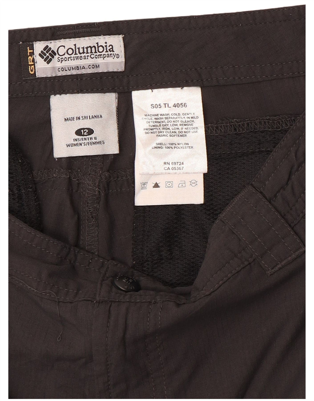 COLUMBIA Γυναικείο Σορτς Cargo US 12 Large W32 Μαύρο νάιλον