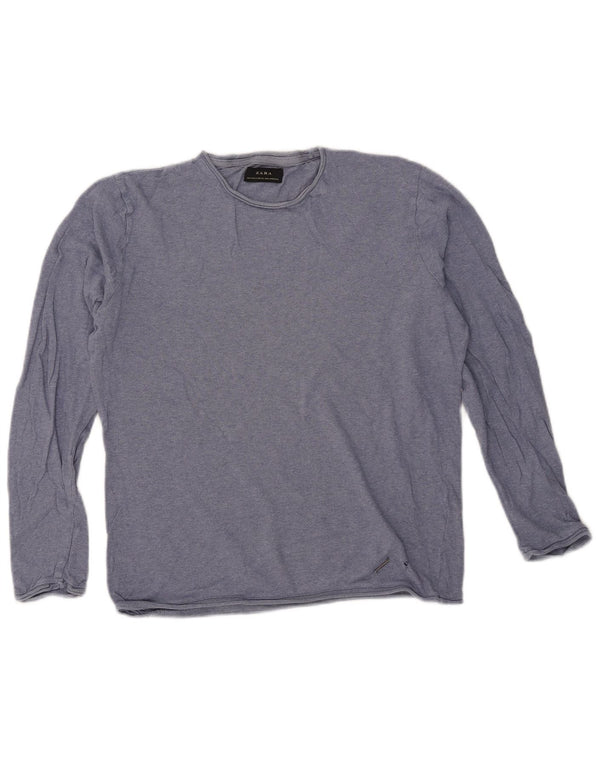 Zara γυναικείο τοπ μακρυμάνικο UK 14 Medium Blue