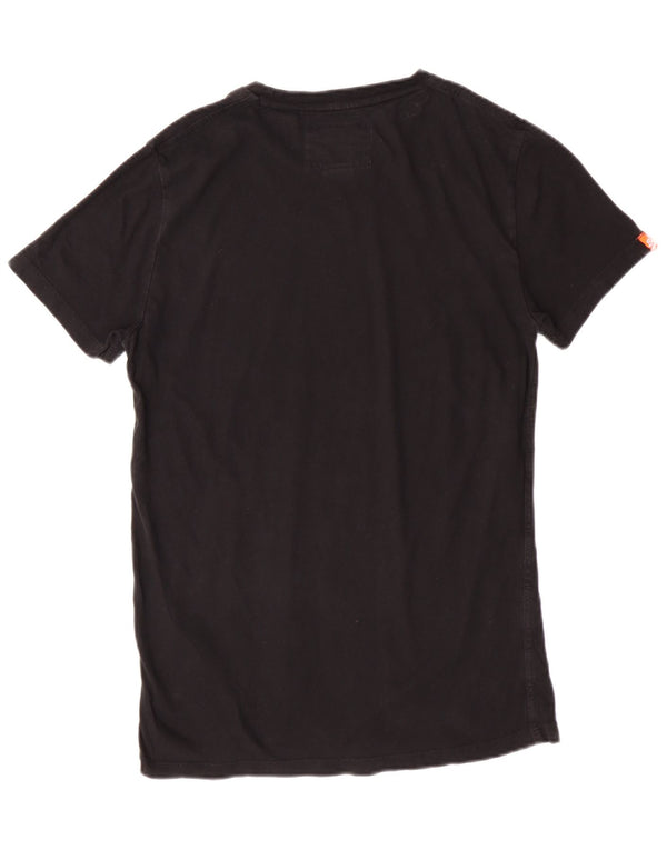 Superdry Mens T-Shirt Top Small Black Cotton