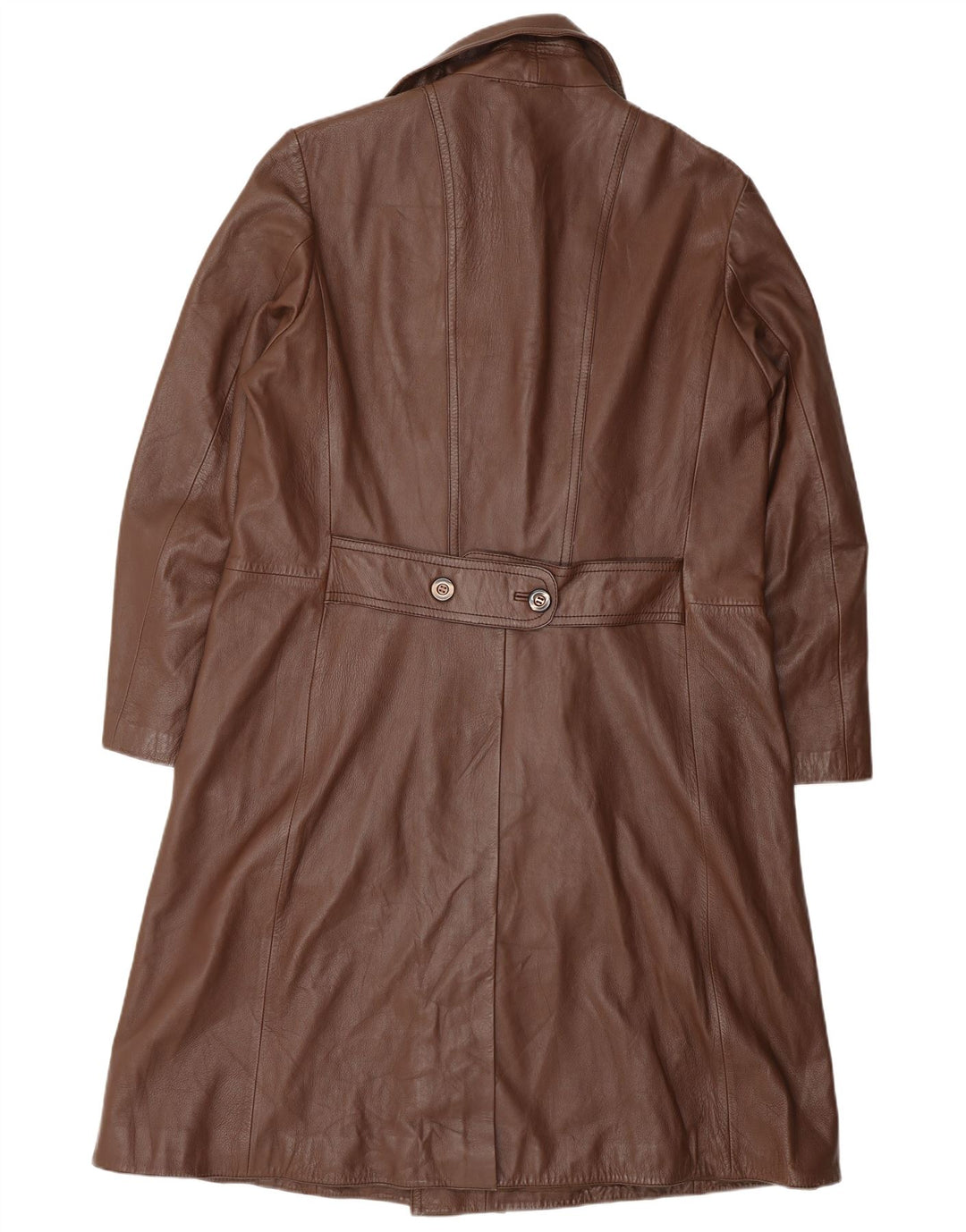 VINTAGE Ανδρικό Δερμάτινο Παλτό UK 38 Δερμάτινο Μεσαίο Καφέ