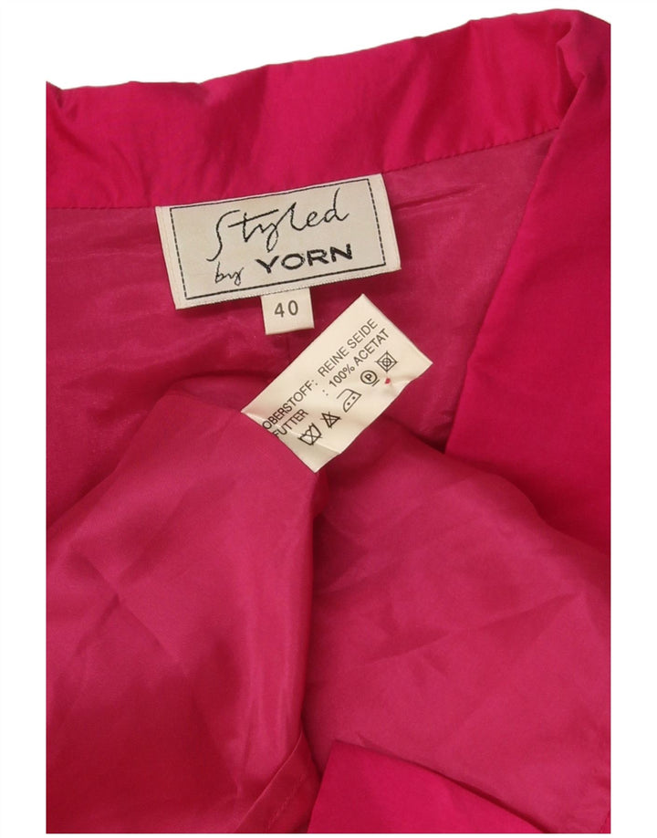 Yorn Γυναικείο σακάκι 1 κουμπιού μπλέιζερ EU 40 Μεσαίο ροζ μεταξωτό