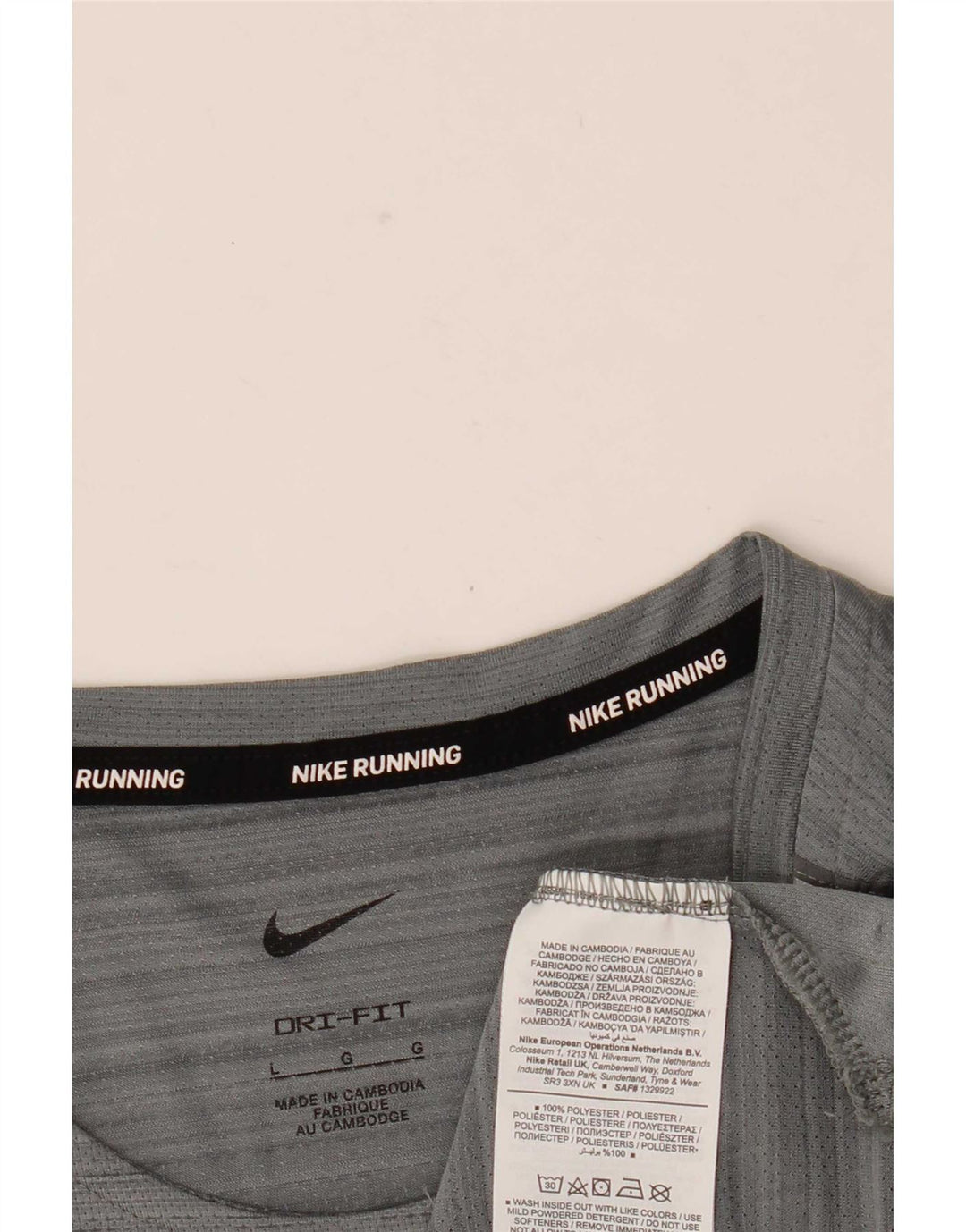 Ανδρικό μπλουζάκι Nike Dri Fit Top Large Grey Polyester