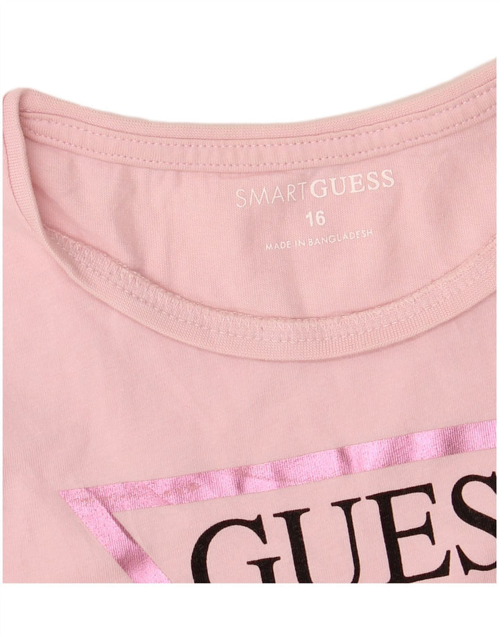 GUESS Girls Graphic T-Shirt Top 15-16 Years Pink