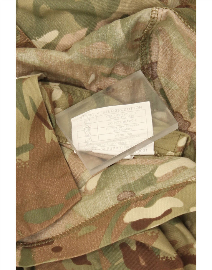 Vintage Ανδρικό Military Jacket UK 40 Large Khaki Camouflage Polyester