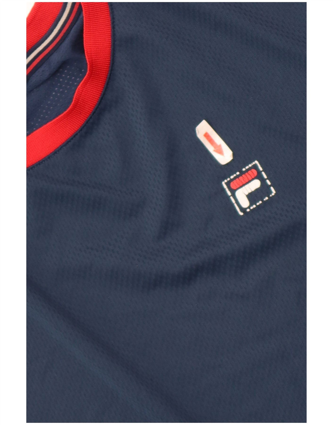 Ανδρικό T-Shirt Fila Top 2XL Navy Blue Colorblock Πολυεστέρας